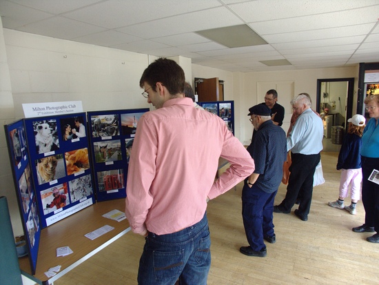 Milton Photographic Club exhibition in the bar area