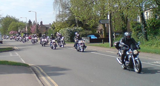 Fenlands Hog Chapter Easter Egg Run in the high street