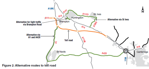 A14 alternative routes