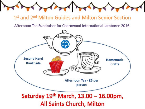 Guides Afternoon Tea fundraiser poster