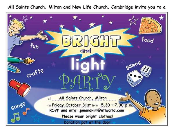 Bright and Light Party invite