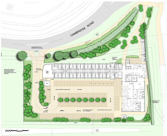 Site plan for hotel