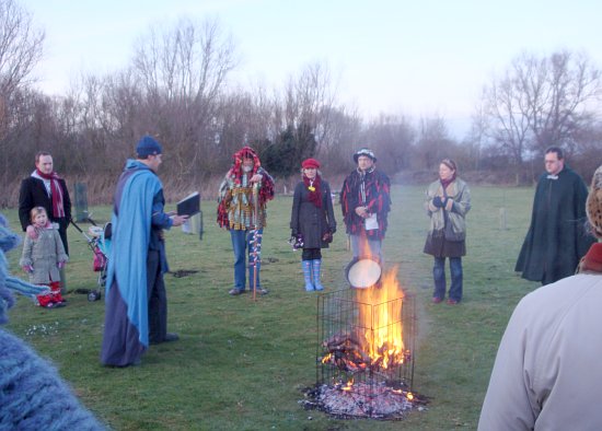 Wassailing in Milton Country Park, Jan 2009